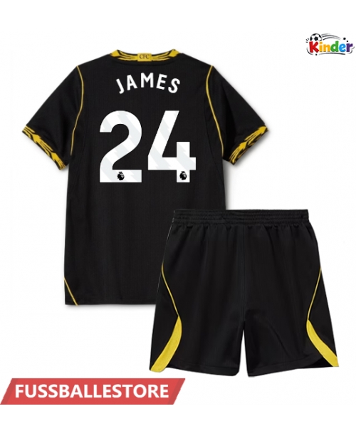 Günstige Chelsea Reece James #24 Auswärts Trikotsatzt Kinder 2026-27 Kurzarm (+ Kurze Hosen)